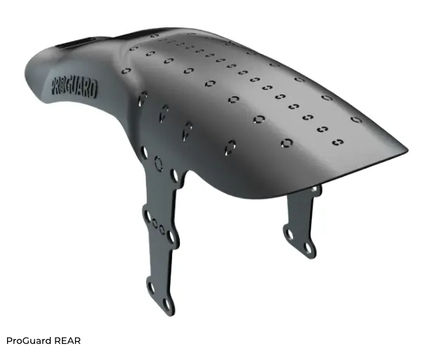RRP ProGuard Rear MINI Bakskjerm Sort Til Bakramme, opptil 3" dekk, 325mm,127g