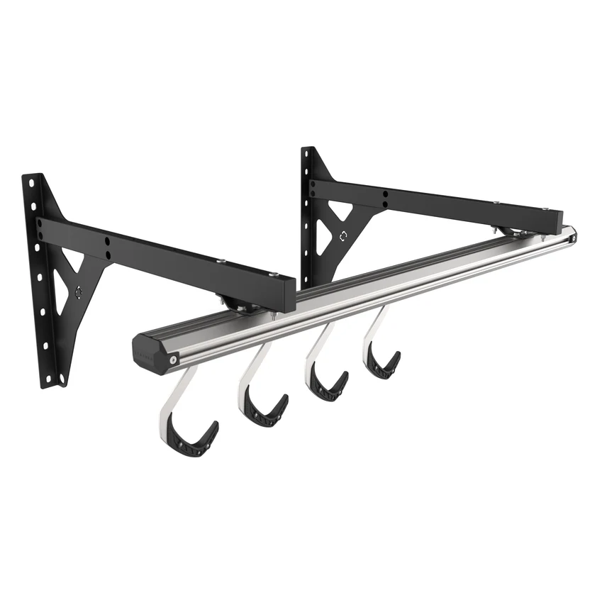 Stashed Products SpaceRail sykkel lagringsystem 4 sykler vegghengt